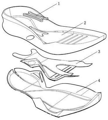 一種具有受力穩(wěn)定功能的籃球鞋鞋底
