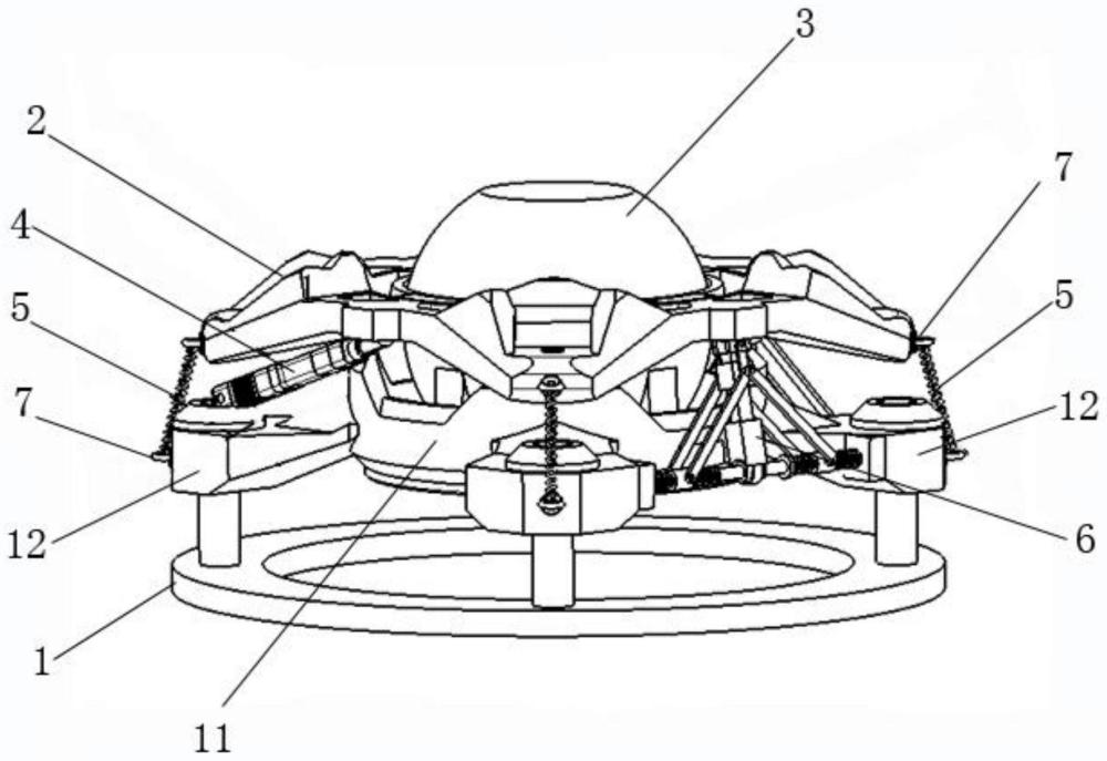 一種基于四桿張拉整體結(jié)構(gòu)兩自由度并聯(lián)調(diào)整平臺(tái)機(jī)構(gòu)