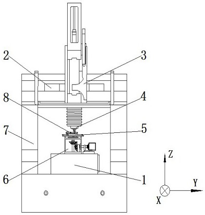 一種用于加工光學(xué)元件的非諧振振動(dòng)輔助磁流變拋光裝置及方法